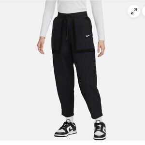 NIKE Sportswear Sherpa Fleece Trim Essential Woven High Rise Crop Pants XXL
